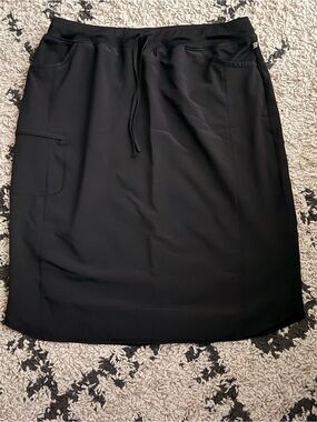Cherokee Infinity Black scrub Skirt with Drawstring Waist